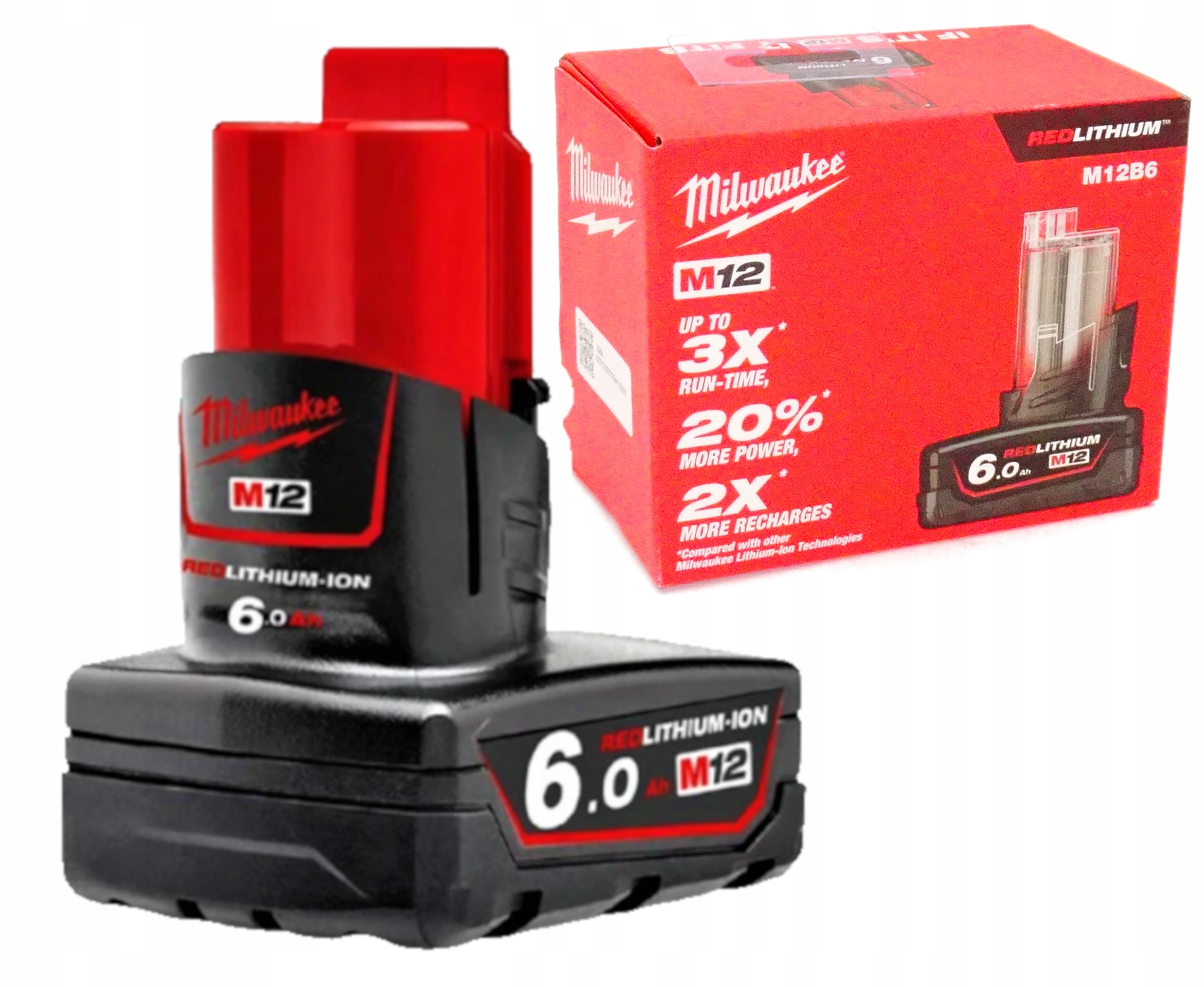 

Milwaukee M12B6 6.0Ah Akumulator Li-Ion 4932451395