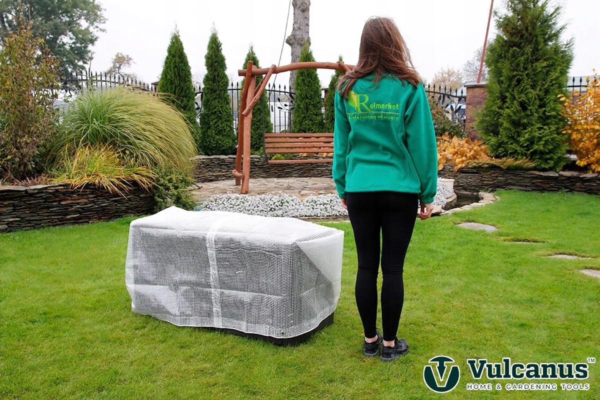 B. GRUBA PLANDEKA OKRYCIOWA NA PRZYCZEPĘ PRZEŹROCZYSTA ZBROJONA 100g 6x5m Producent Vulcanus