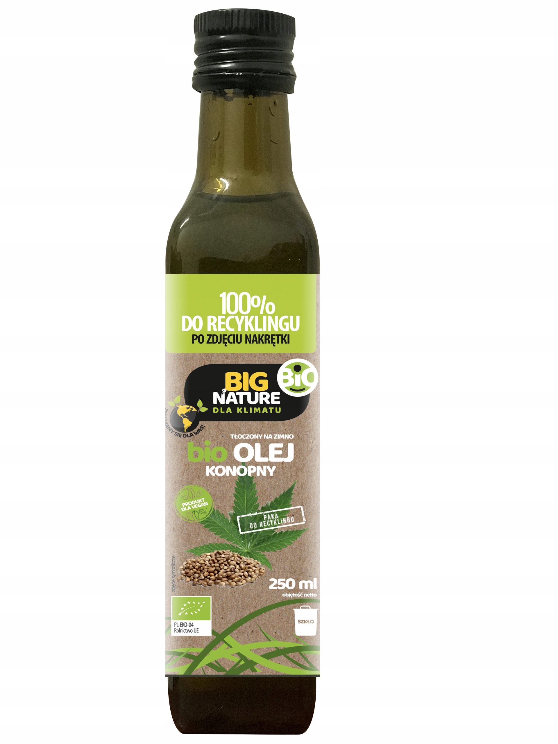 Olej Konopny tłoczony na zimno BIO 250ml - BIG NATURE — 4