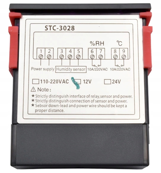 REGULATOR TEMPERATURY WILGOTNOŚCI TERMOSTAT 230V Rodzaj termostat