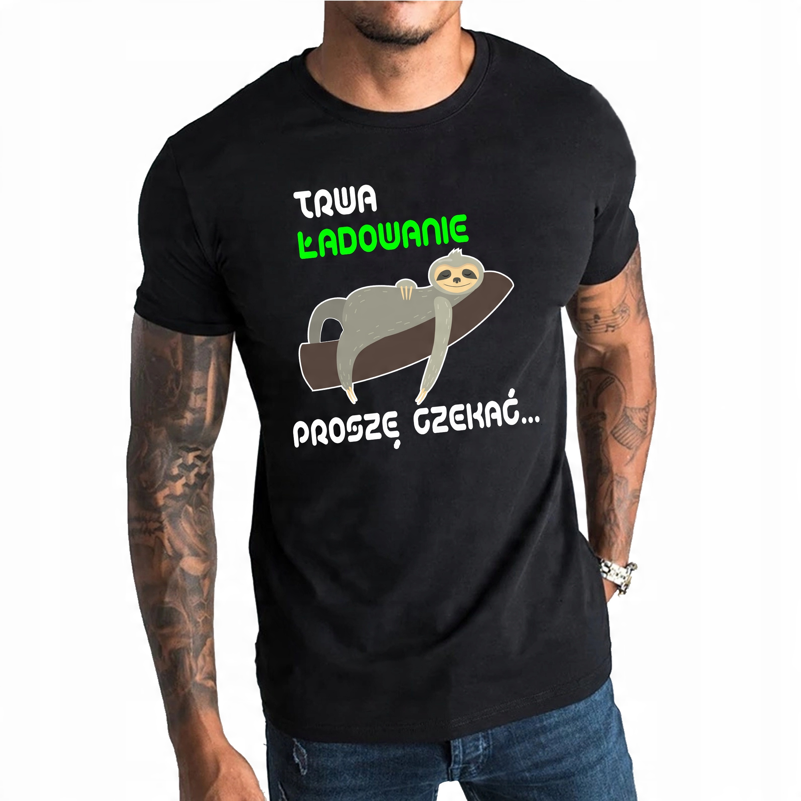 

T-shirt koszulka śmieszna Trwa Ładowanie XL