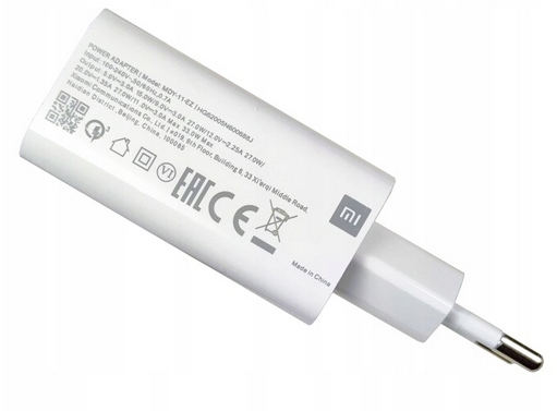 Oryginalna Ładowarka Sieciowa XIAOMI MDY-11-EZ kabel TYP-C 6A 33W Turbo Kolor biały