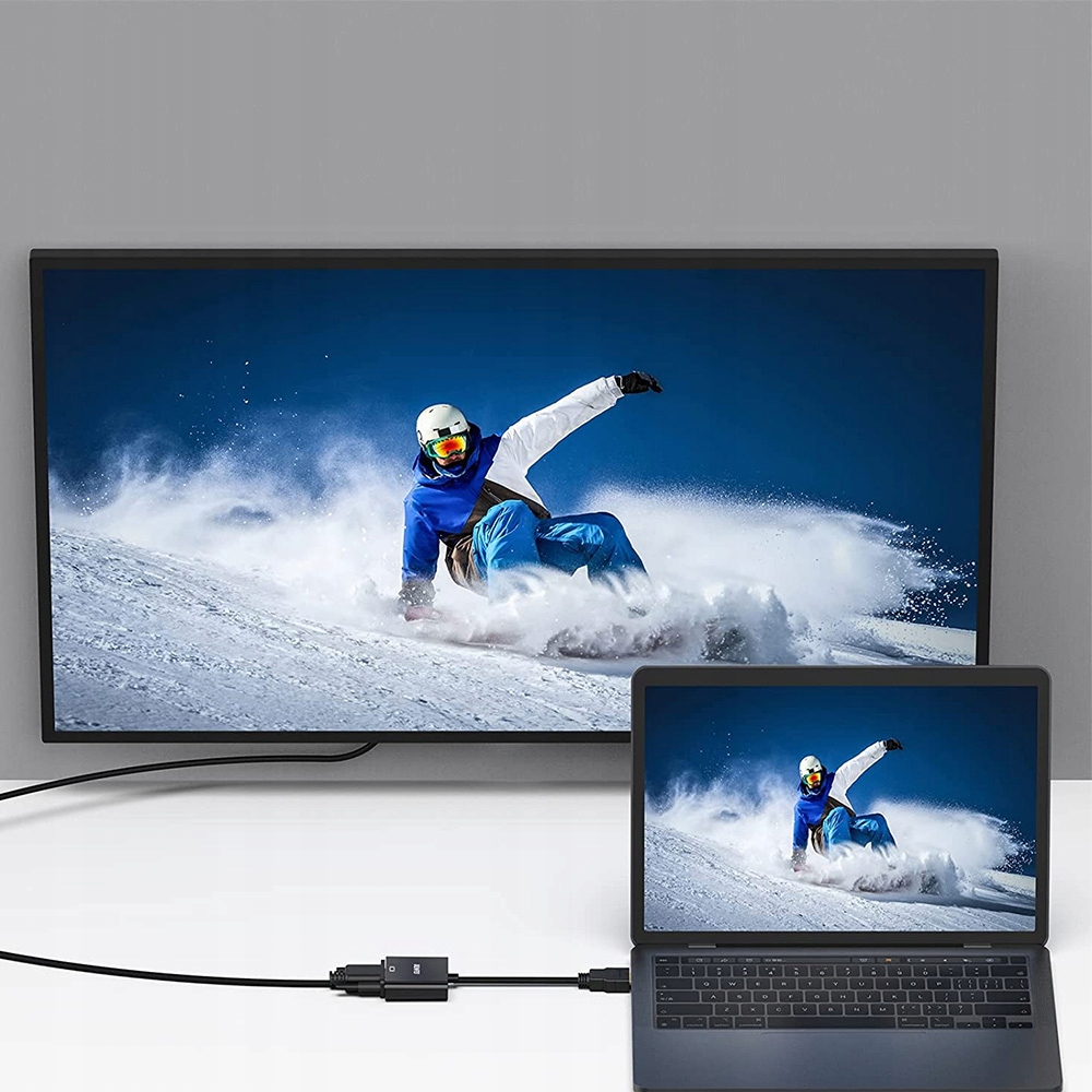 PRZEJŚCIÓWKA ADAPTER KONWERTER Z HDMI DO VGA MONITORA LAPTOPA PROJEKTORA Marka Inna