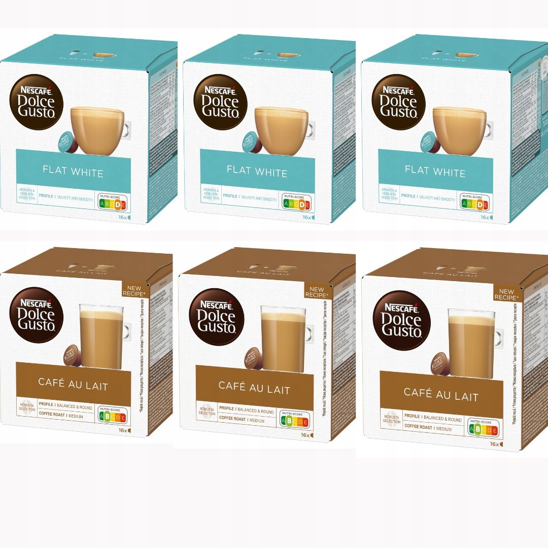 Kapsułki do Dolce Gusto Nescafe Dolce Gusto Flat White, Au Lait 96 szt.