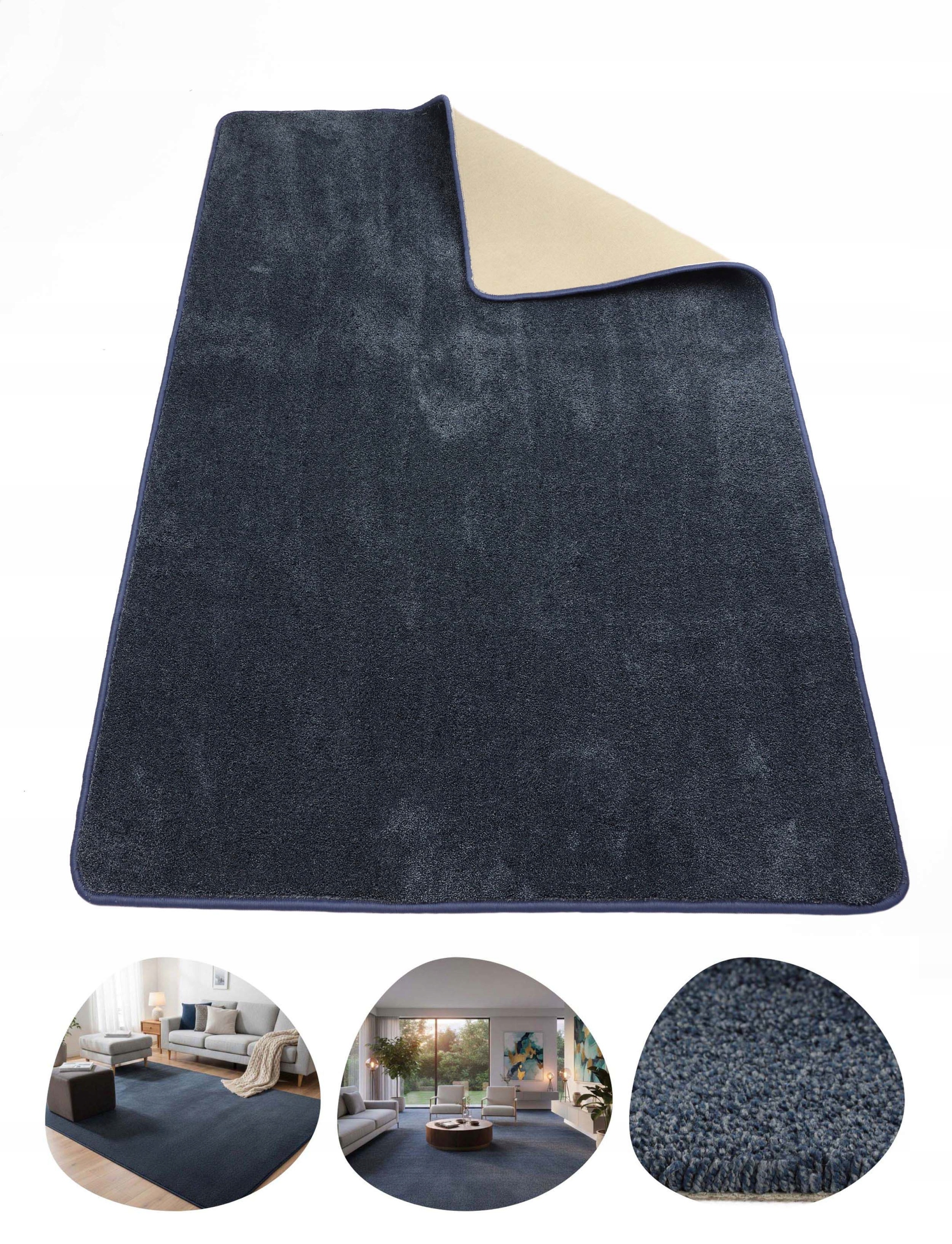 Tmavě modrý Koberec Eternity Navy 120 x 160 cm – elegantní, pohodlný, Na míru