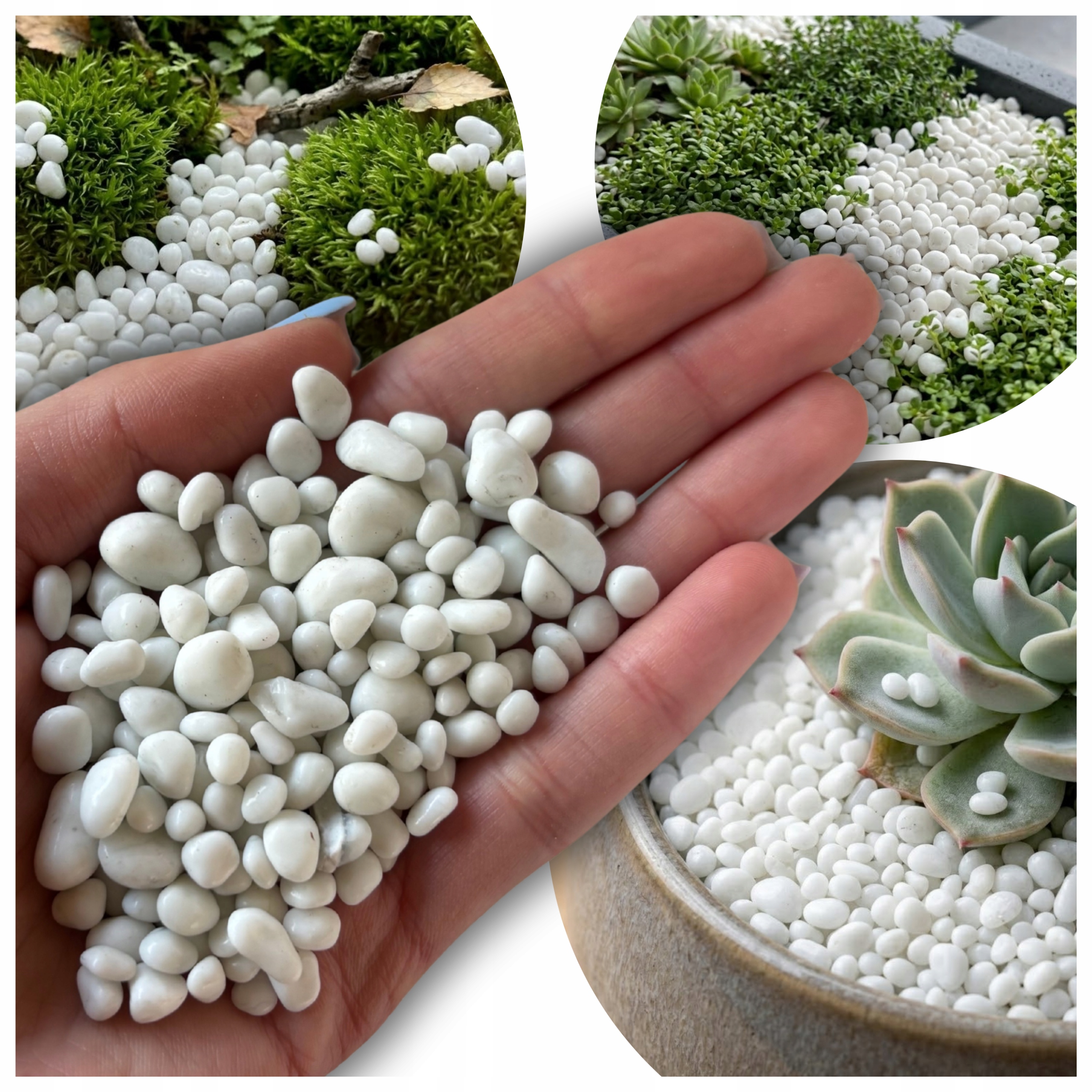 Ozdobné Kameny Drobné Bílé Pearl Drops 6-9 MM 5 Kg