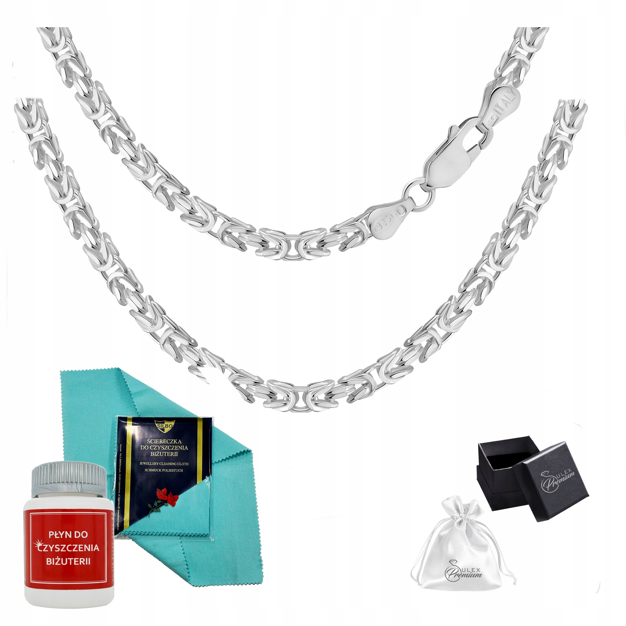 Bizantina Královský stříbrný řetěz 925 Elegantní Dámský 55 cm x 4.0 mm