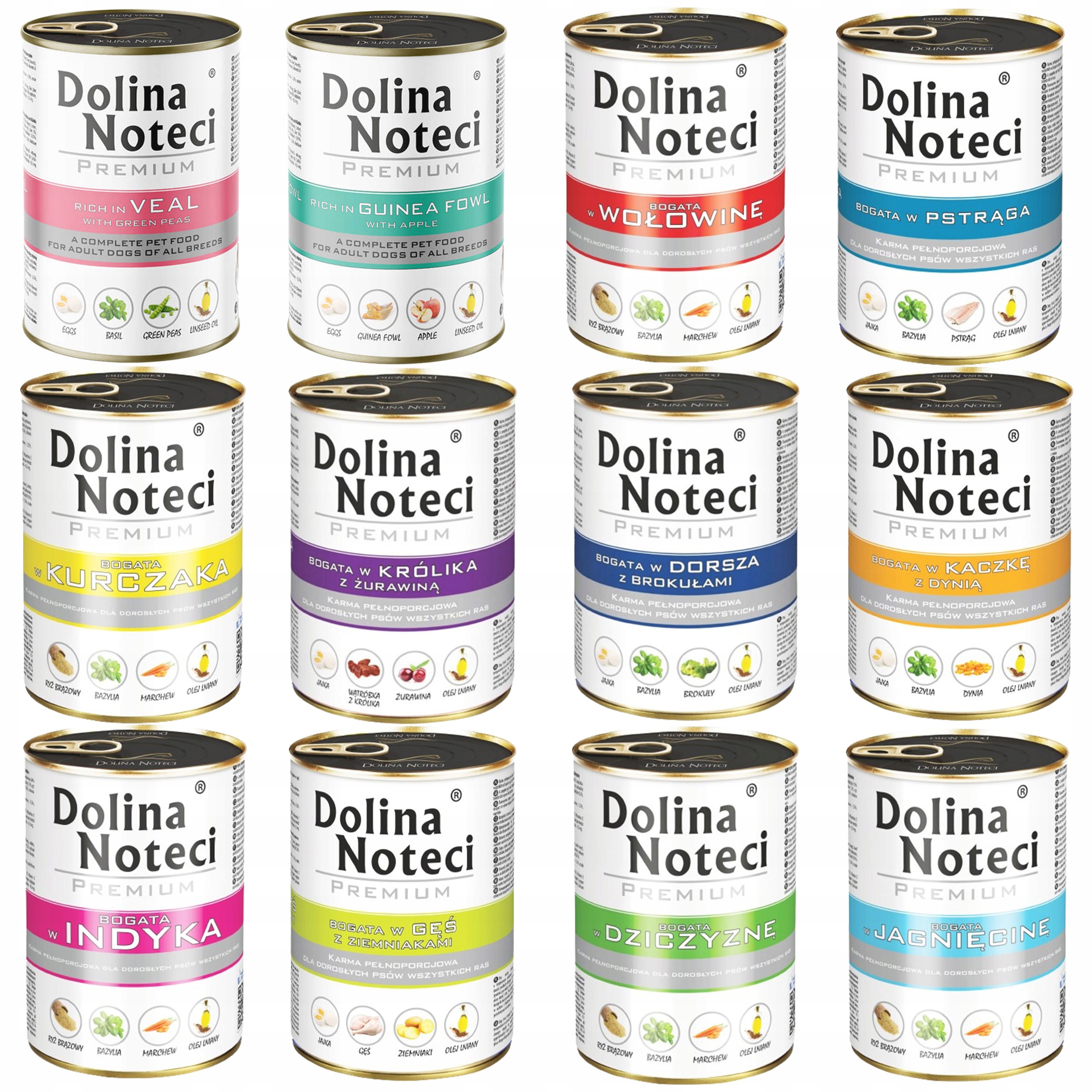 Levně Dolina Noteci Premium Mix Chutí krmivo pro psy mokré 12 x 400 g bez obilovin