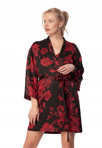 Viskózový župan s květinami Rosalia M Mefemi