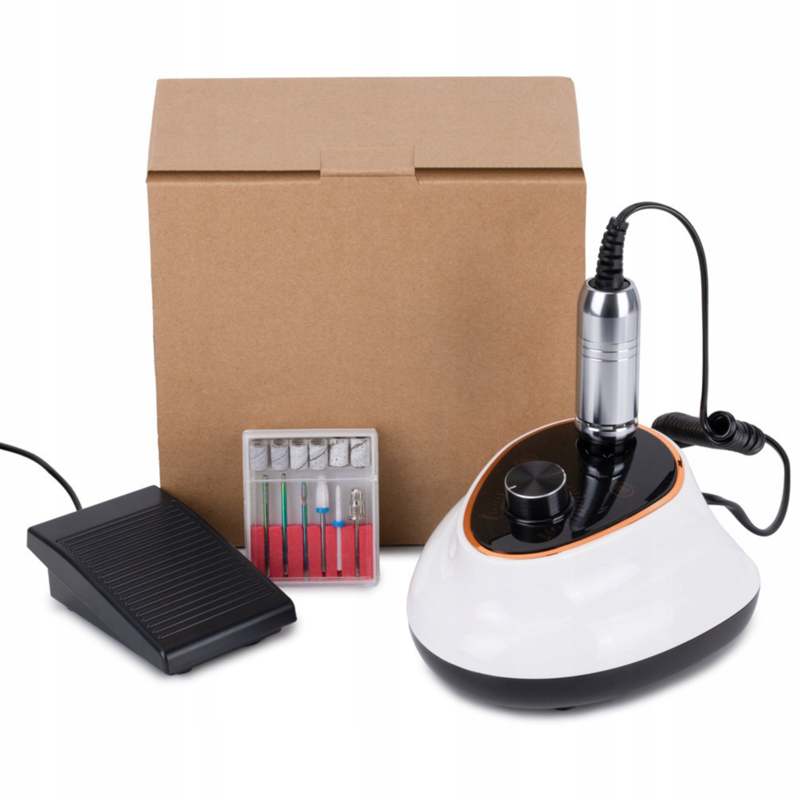 Profesionální Bruska na nehty 65W Silná sada Fréz nosič Gnb