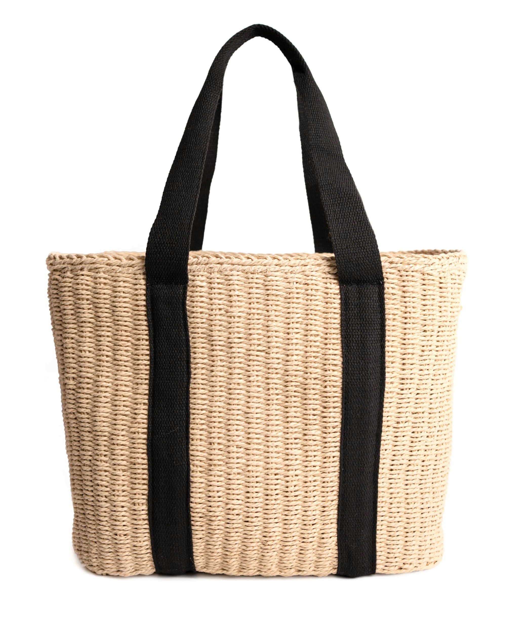 Dámská pletená taška s košíkem na rameno na pláž, městská, na léto