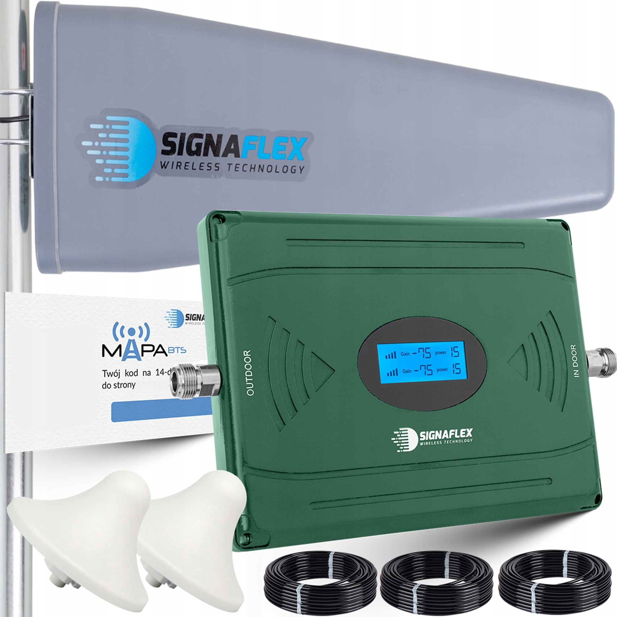 Sada Zosilňovačov Telefonného Signálu Gsm Internetu Hspa 4G Lte Antény 15 m