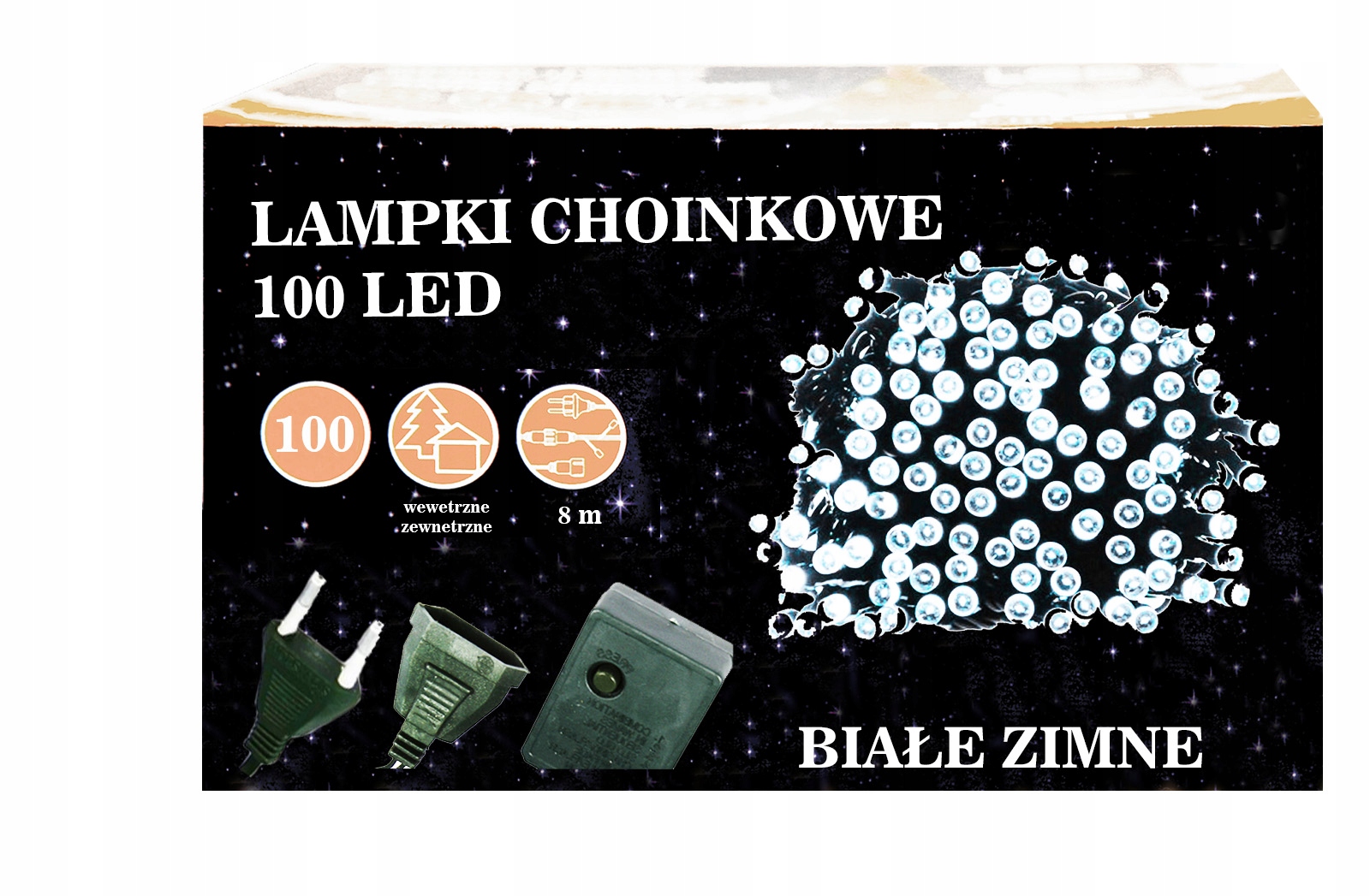 

Lampki Choinkowe 100 Led Na Choinkę LED100 Białe Z