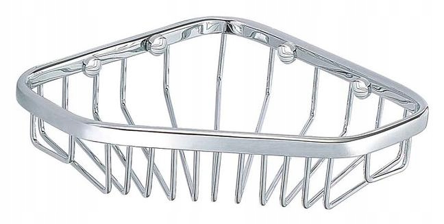 Rohový košík Stella 16.024 16x16x4 cm chrom 16.024