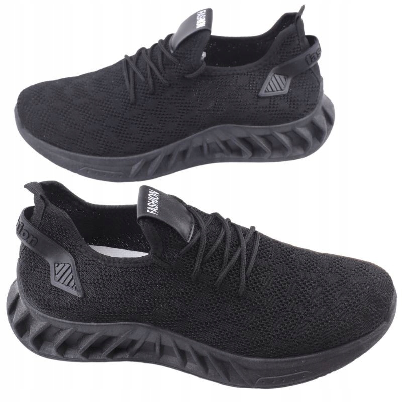 

Czarne Buty Sportowe Damskie Adidasy Siatki Lekkie