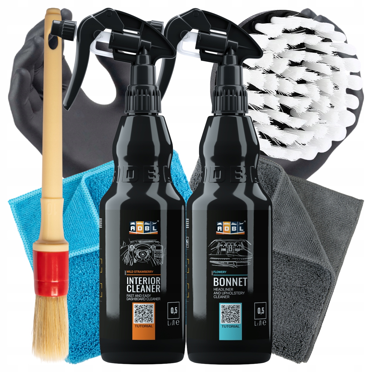Zestaw Do Czyszczenia Wnętrza Samochodu Plastiki Kokpit Fotele Tapicerka