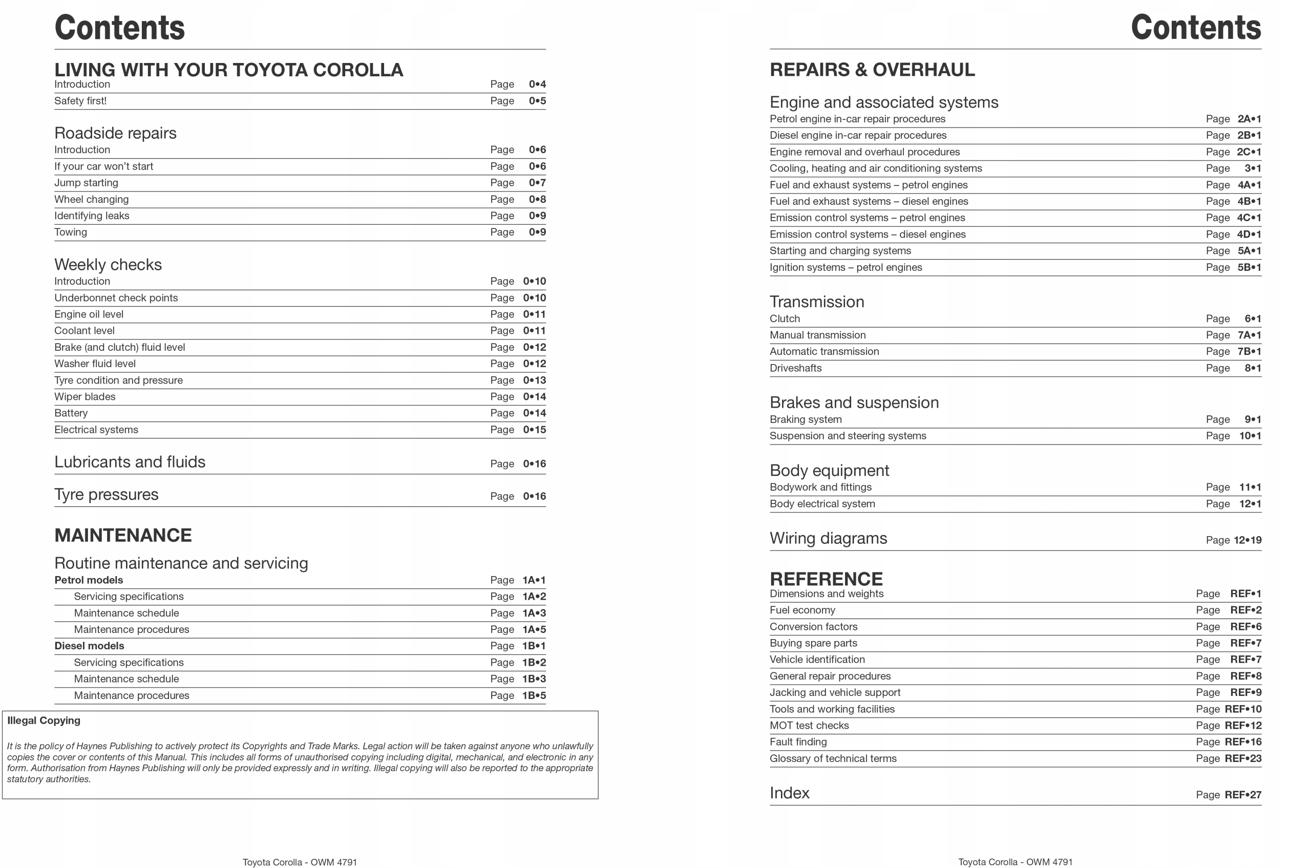 TOYOTA COROLLA 1.6 VVT-i 16V 3ZZ-FE NAPRAWA I OBSŁUGA SAMOCHODU Rok wydania 2017