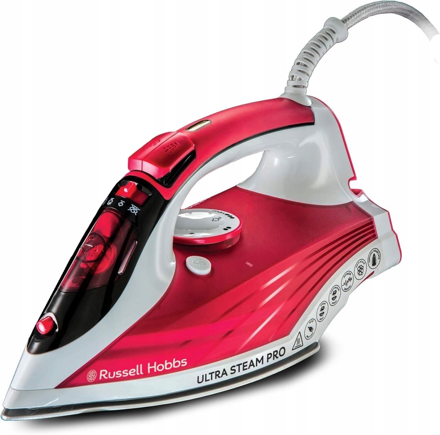 ŻELAZKO SAMOCZYSZCZĄCE Parowe Mocne Niekapiące Wyrzut Pary RUSSELL HOBBS