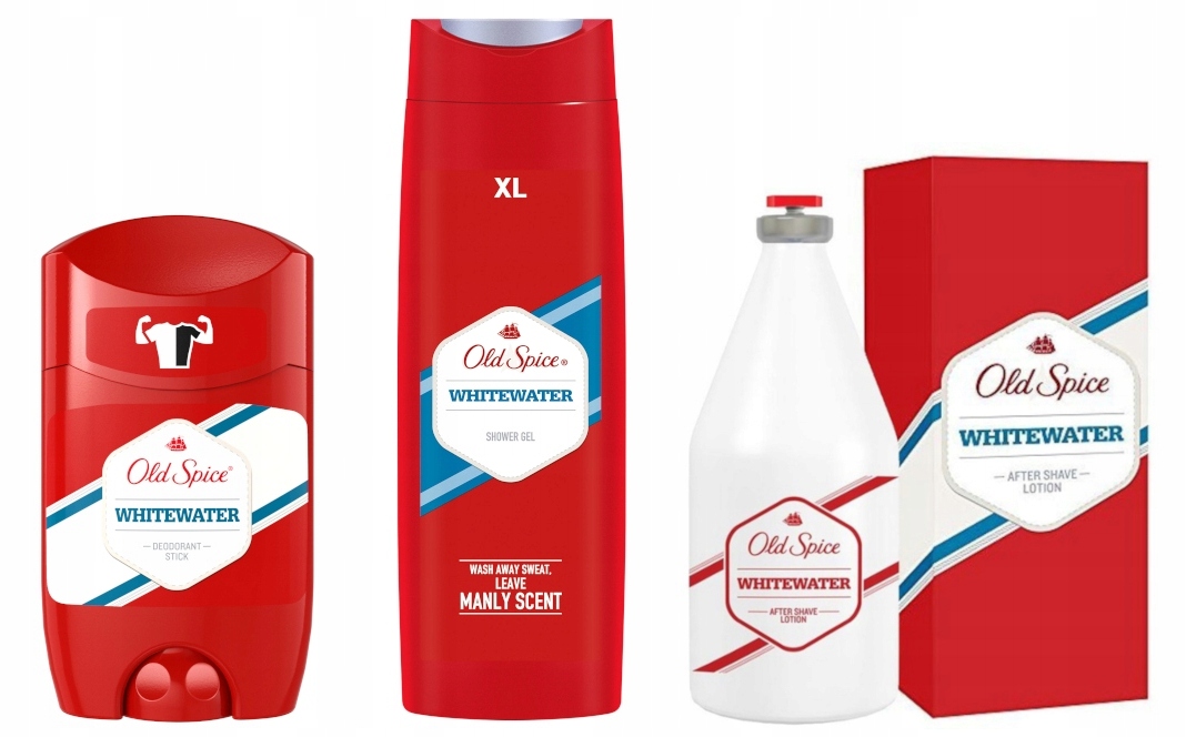 OLD SPICE WHITEWATER ZESTAW A/S +SZTYFT +ŻEL400ml
