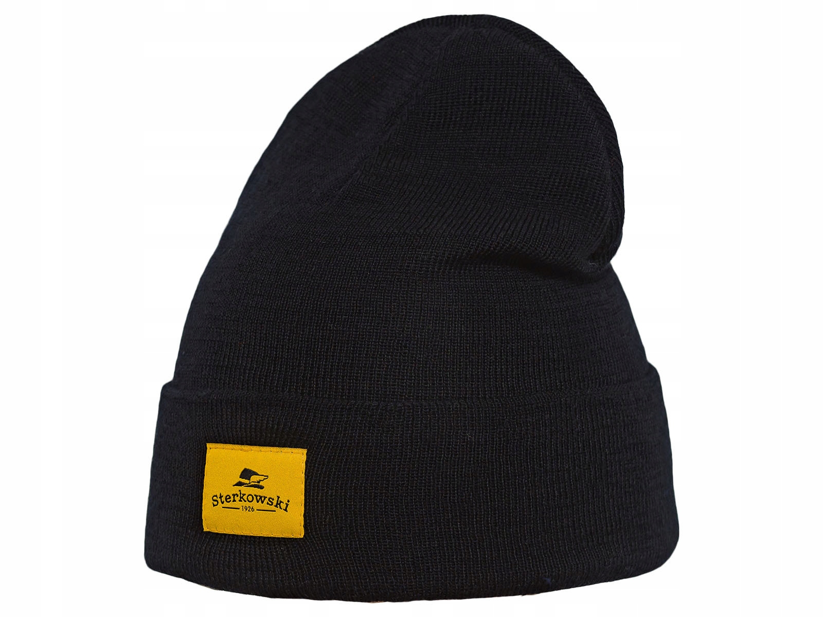 

Zimowa Ciepła Czapka Beanie Wełna Merynosa Czarna