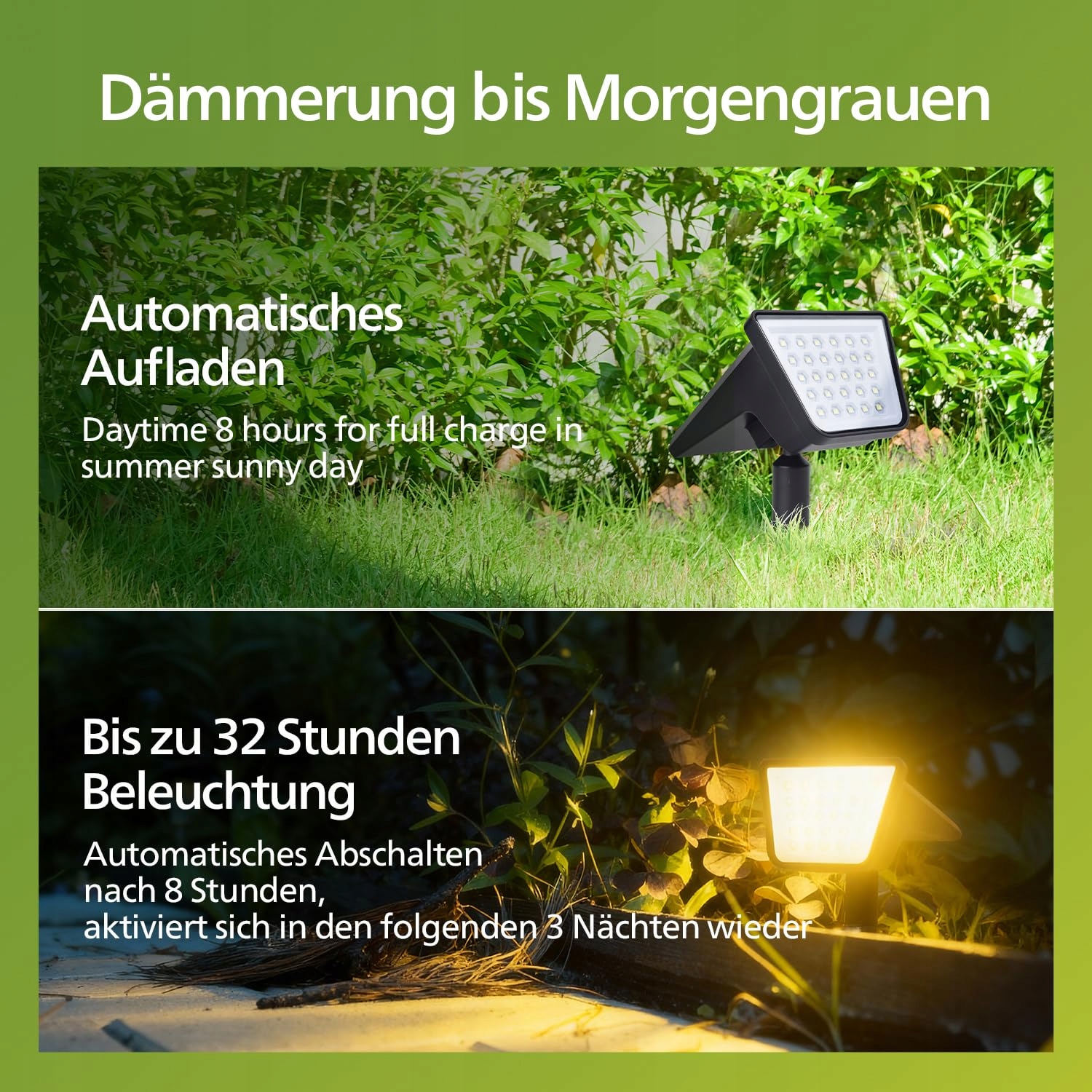 PHILIPS Solarna Lampa Ogrodowa 28 LED 3000K Wodoodporna Na Zewnątrz — miniatura 5