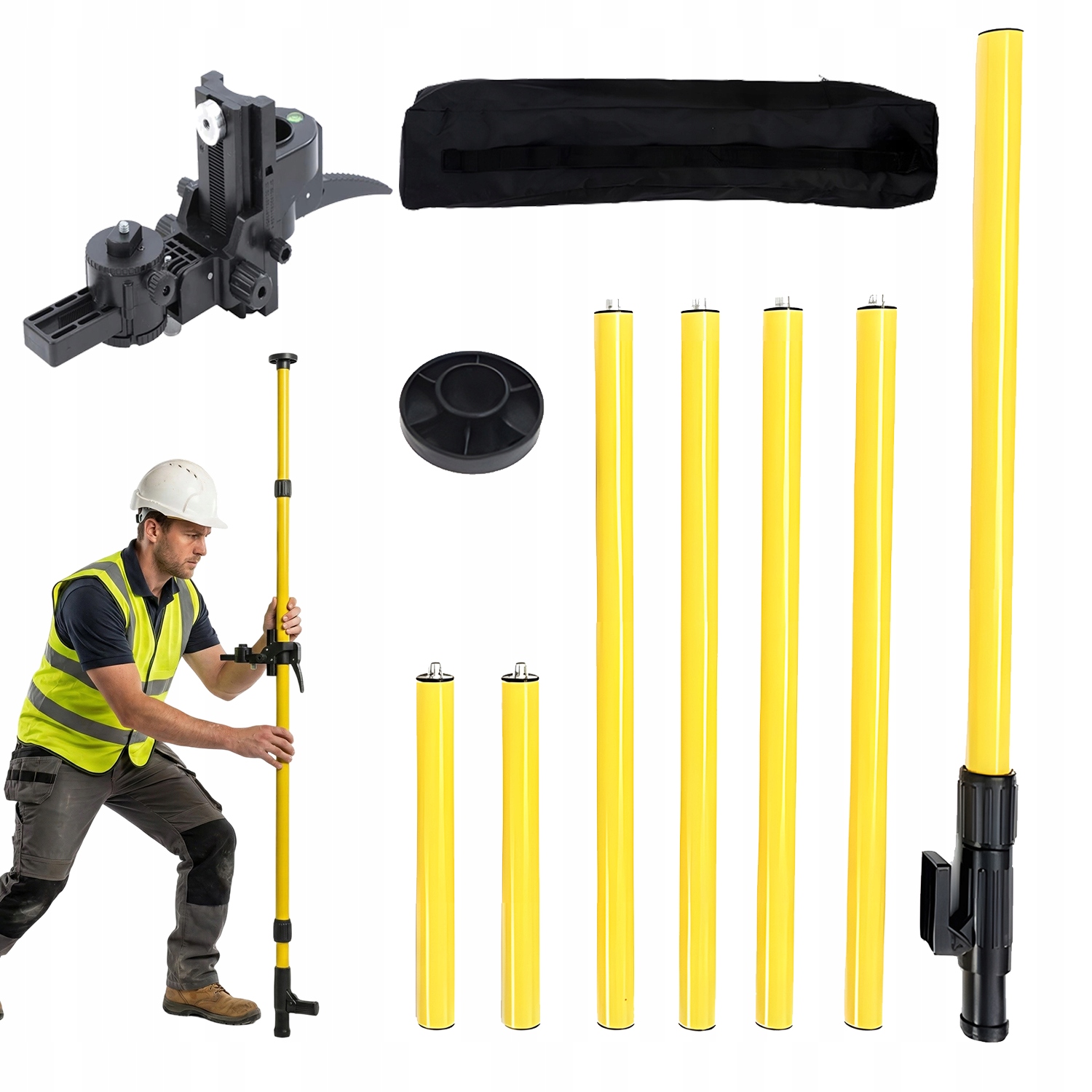 Teleskopická Rozpěrná Tyč Pro Laser, Stativ Laserové Vodováhy 420 CM