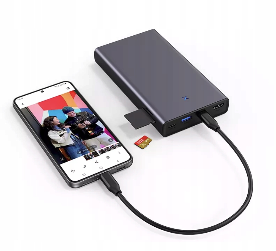 HUB USB-C 4x USB SD/TF Obudowa na Dysk Kod producenta 4Apple SSD HDD Drive USB HUB TimeMachine