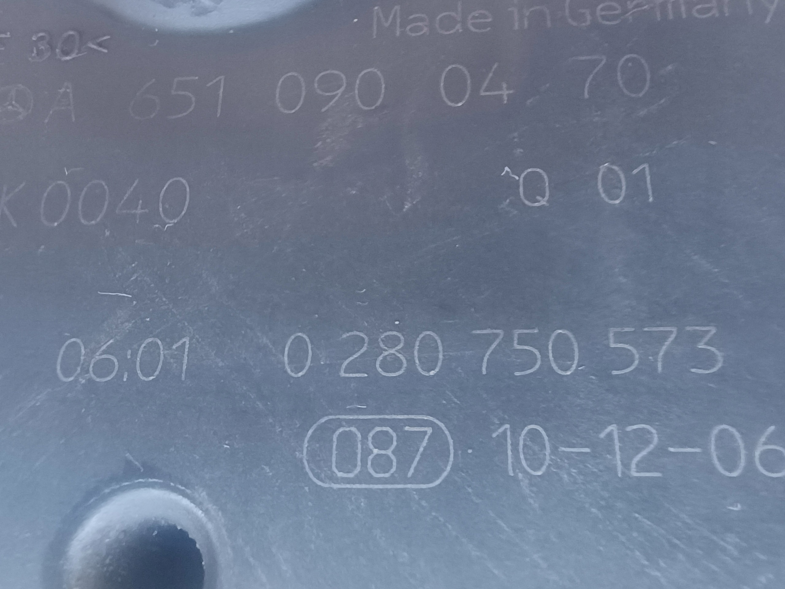 Valvola a farfalla A6510900470 MERCEDES 2.2 CDI