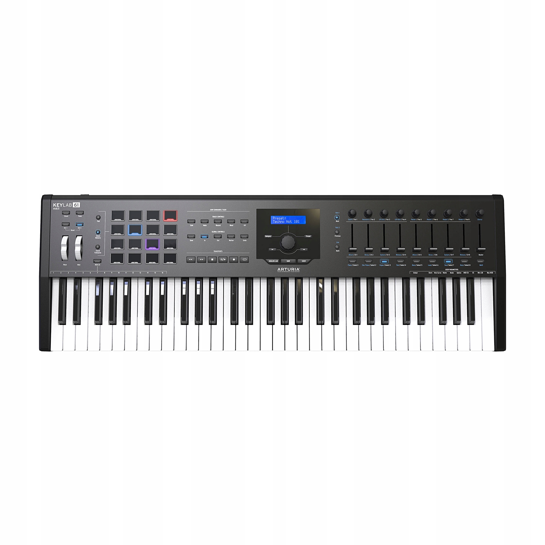 Arturia KeyLab 61 mk2 BLACK + PIGMENTS | w 24h Kod producenta SUP_em74