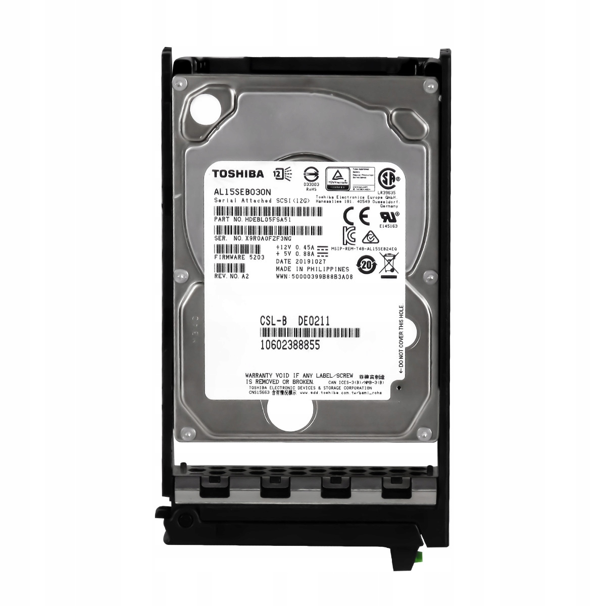 Fujitsu 10602388855 300 Gb Hdd 10K 128 Mb SAS-3 2.5" AL15SEB030N