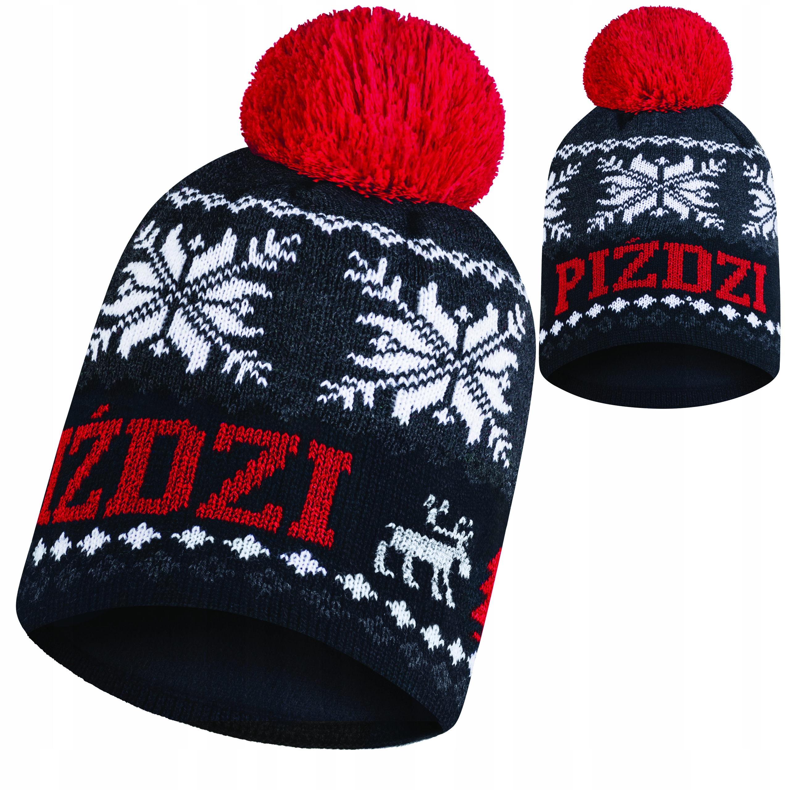 

Czapka zimowa Piździ z pomponem polar termoaktywny