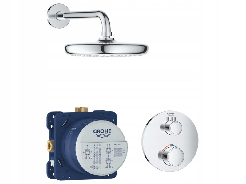 Zestaw prysznicowy podtynkowy Grohe Tempesta 34726000 Chrom