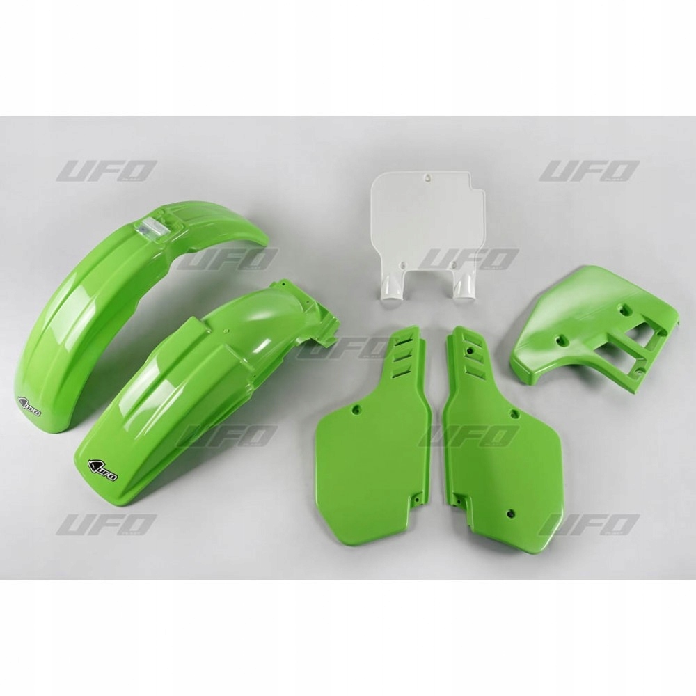 Ufo Sada Plastov Kawasaki Kx 125 '89, Farba Oem (zelená/biela) (KA197