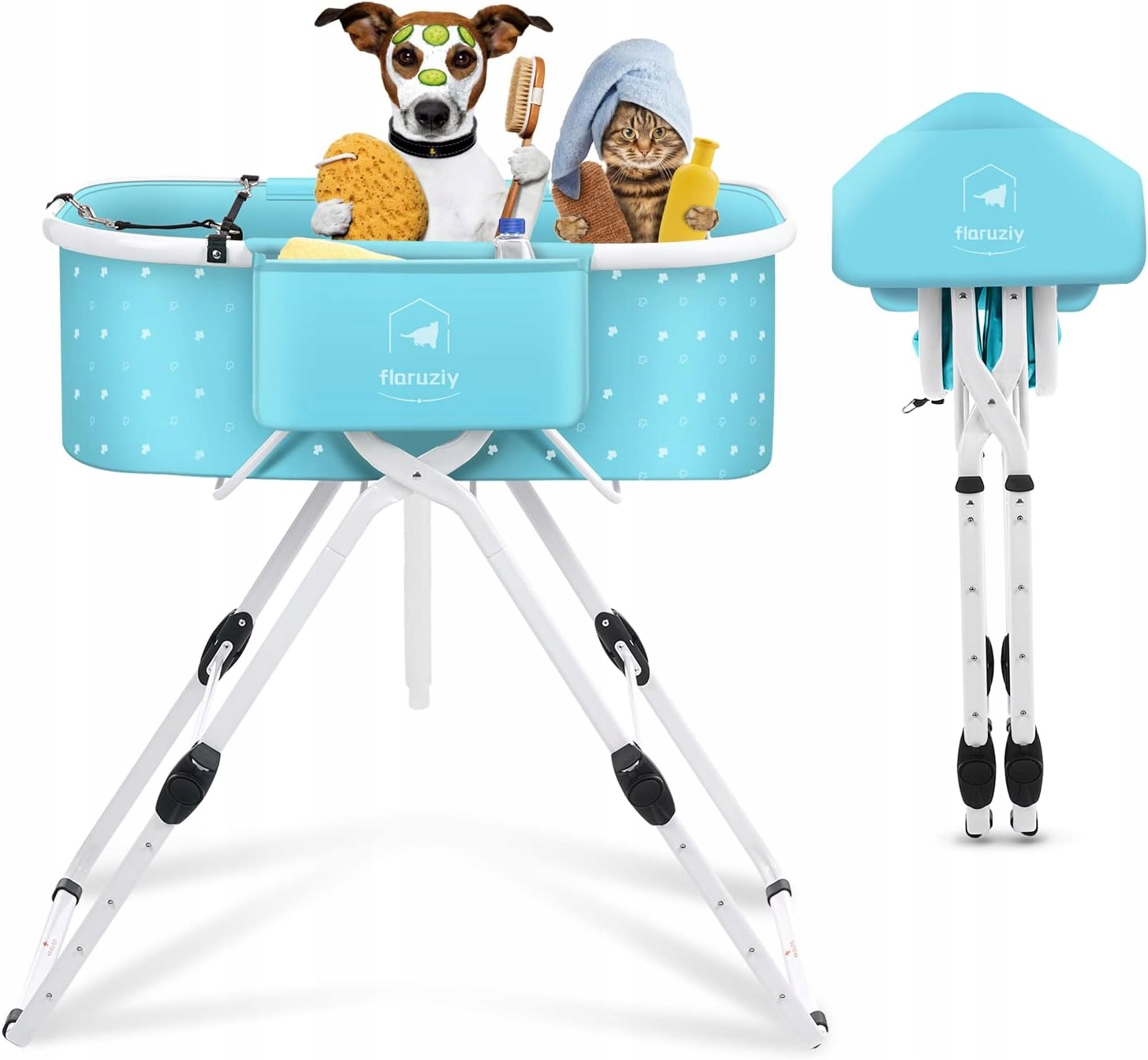 Levně Laruziy Skládací vanička pro psa 5 poloh do 56 kg