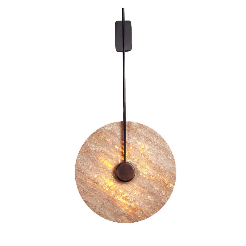 Travertino nástenná lampa 75 cm podlhovastá Led, moderný kamenný béžový