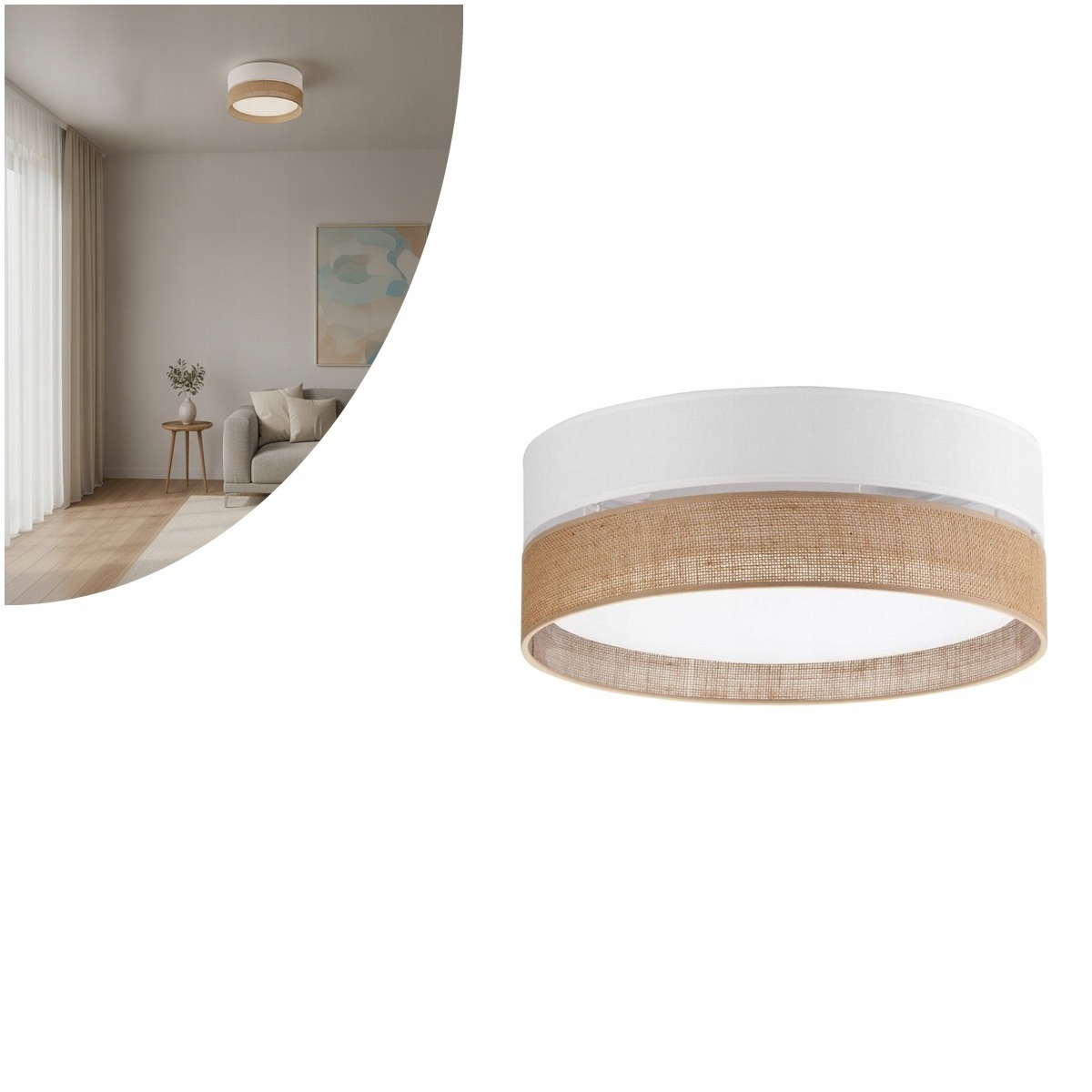 Stropná lampa biela hnedá Linobianco moderný dizajn obývacia izba Tk Lighting