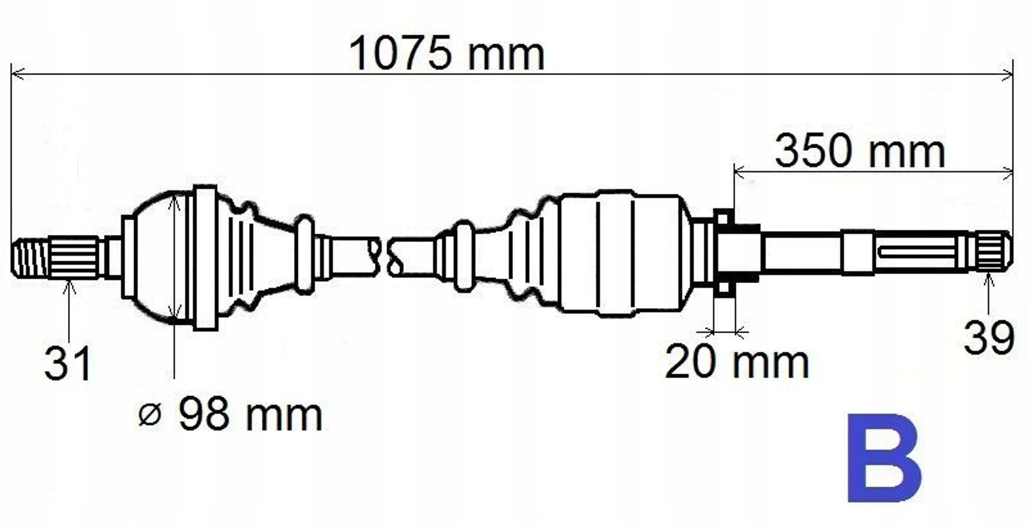 Poloosa Nap.r Master III 2.3DCI 14> Pravá T6135