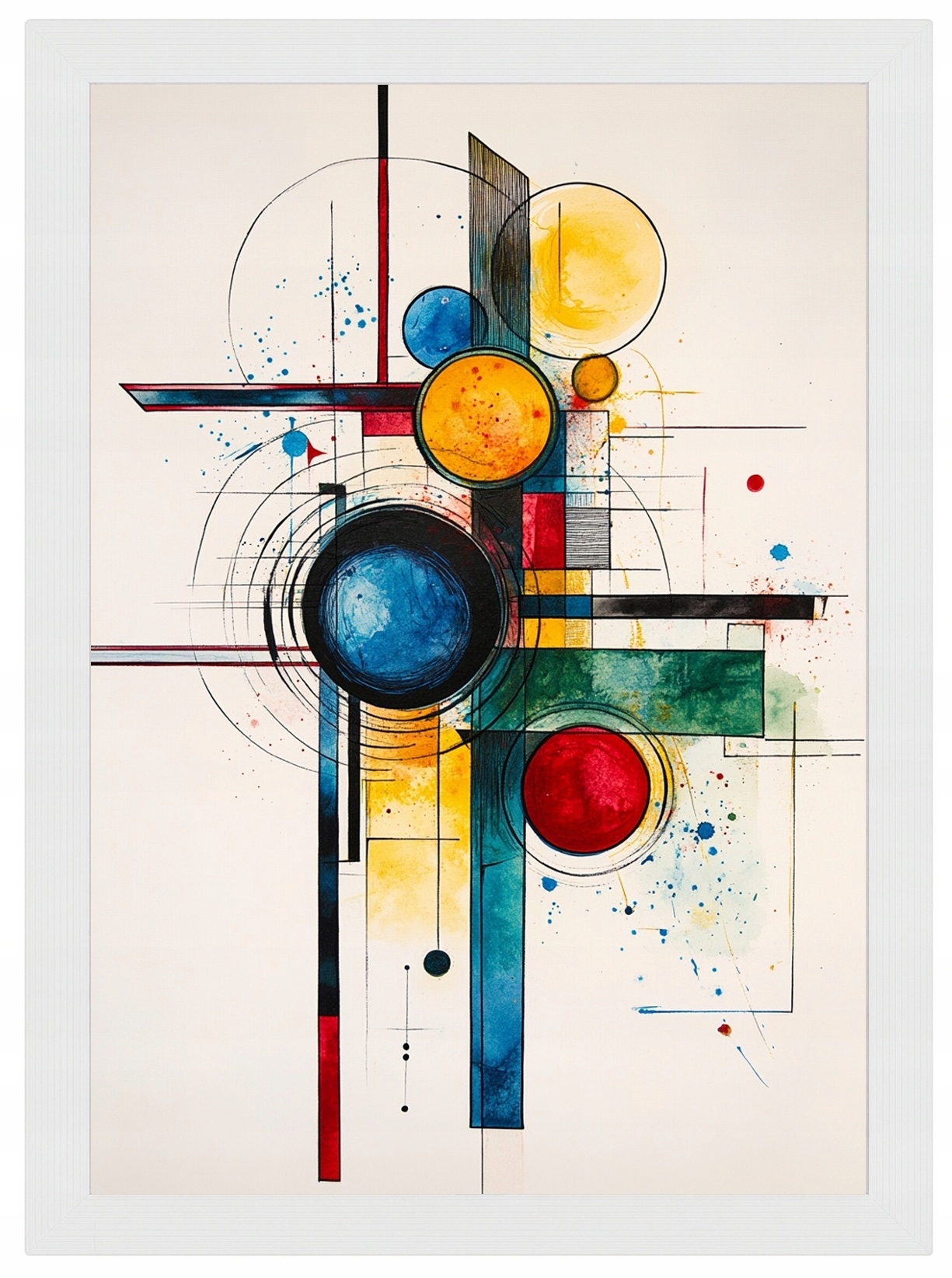 Plakát Rámeček Dřevo Grafika Abstrakce Geometrie Kompozice 70x100