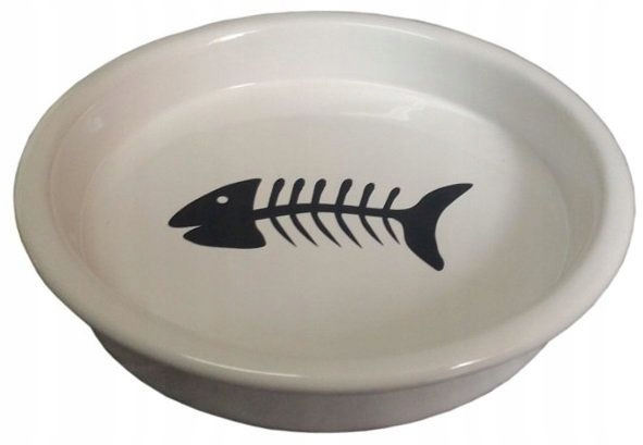 

Miska ceramiczna dla kota ryba talerzyk Y2724 Biał