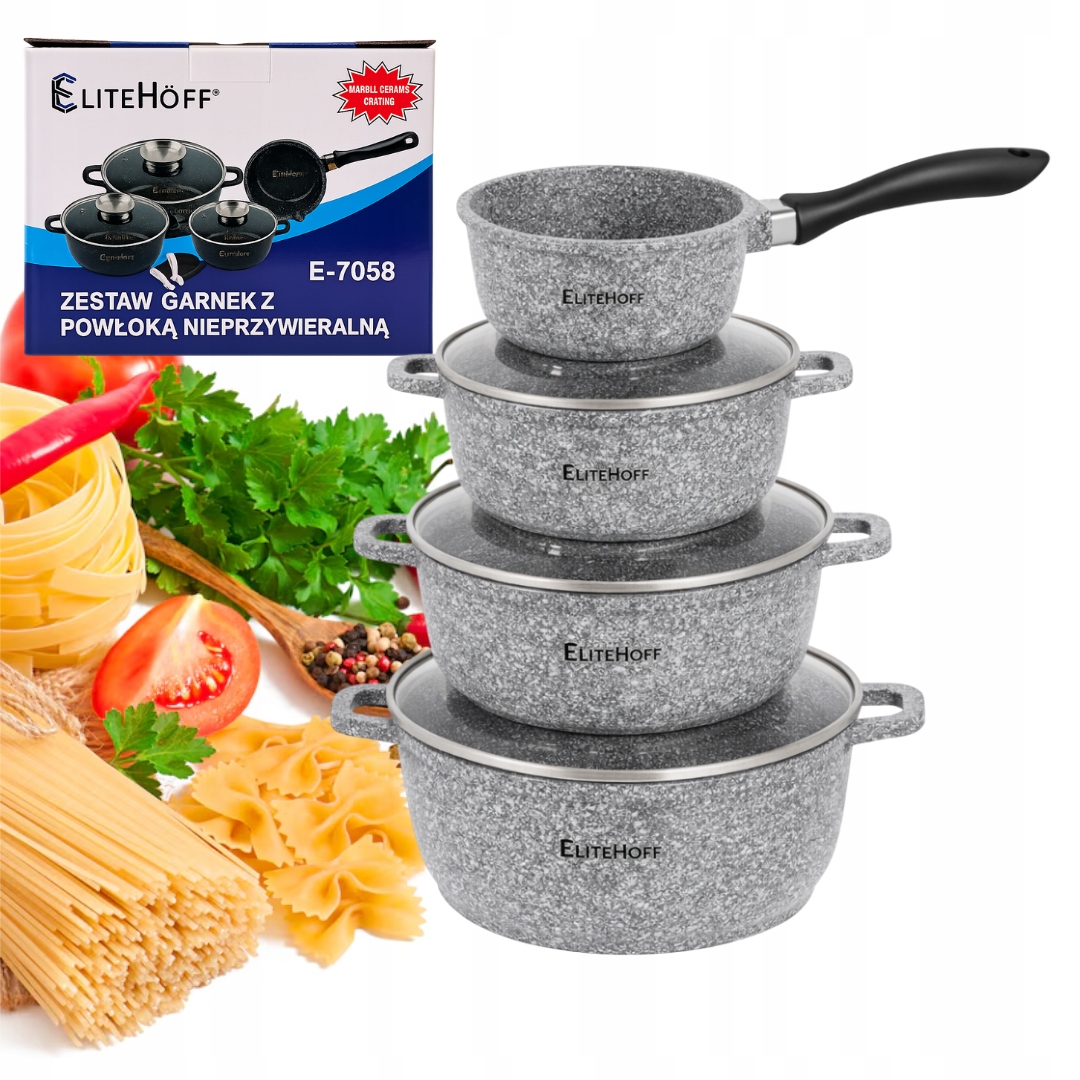 Sada Hrnců Indukce Plyn Komplet Hrnce Poklice Aroma