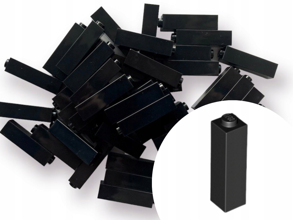 

Lego 14716 Cegła Brick Słup 1x1x3 Czarny 10 szt