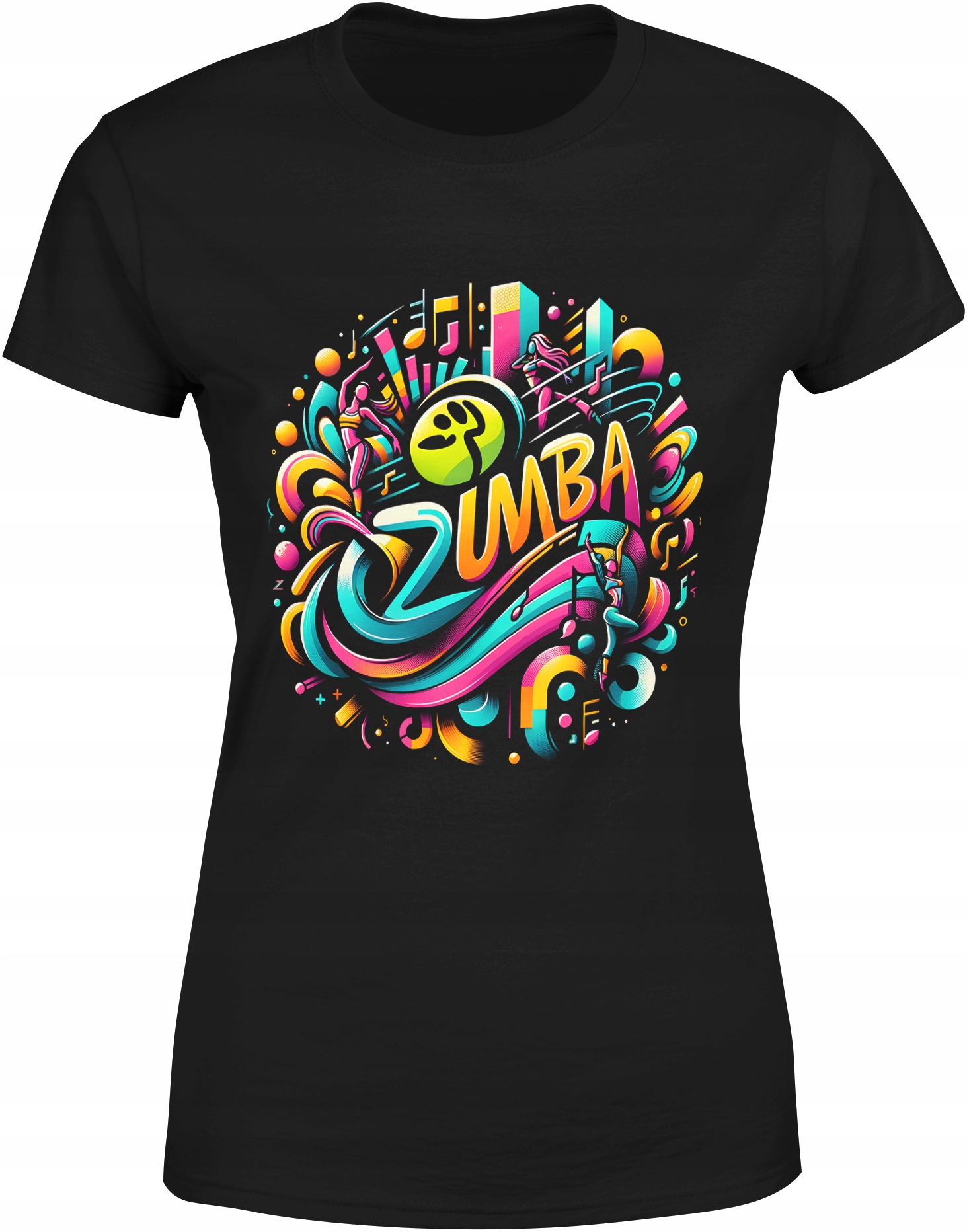 ZUMBA KOSZULKA DAMSKA FITNESS SPORTOWA TRENINGOWA TANIEC TANECZNA ROZ XL