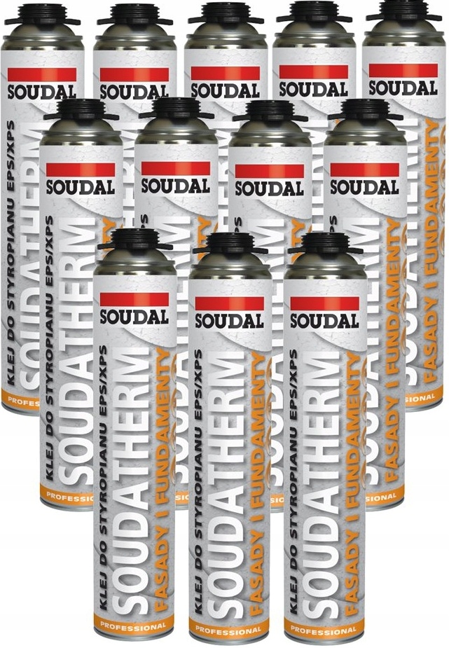 12ks Soudal Soudatherm lepidlo na penové lepidlo na polystyrén Xps Eps