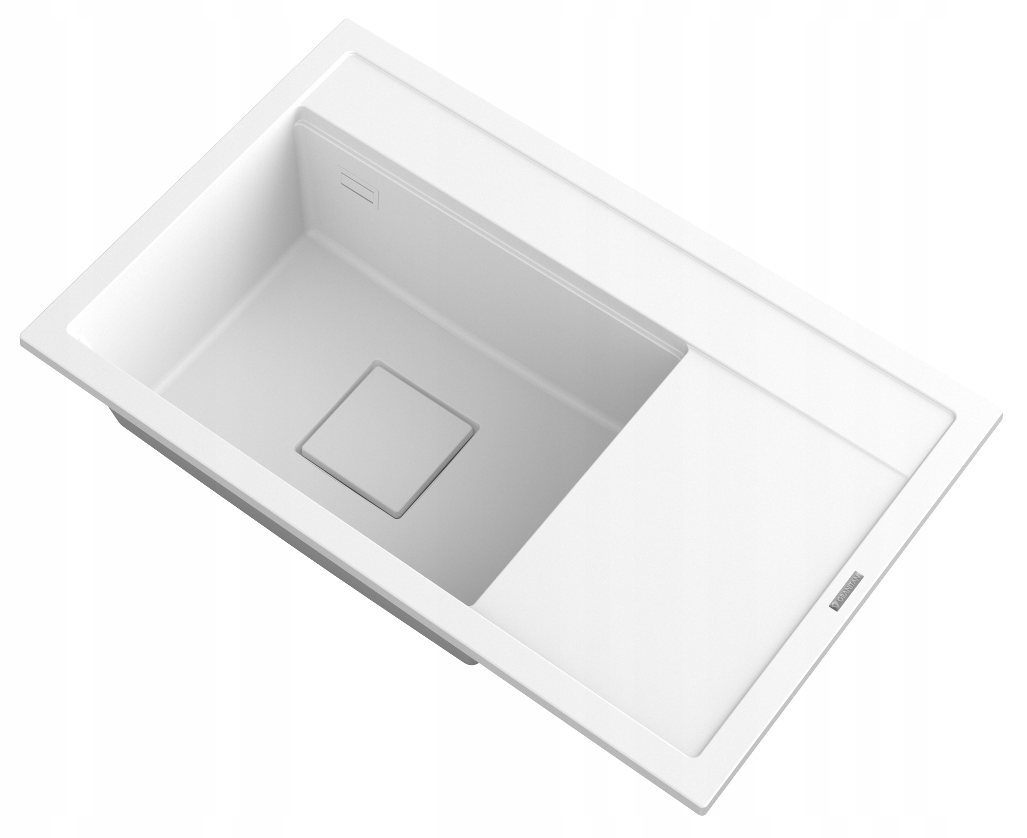 Moderný Biely Kuchynský Drez S Krytom A Krytom Renda