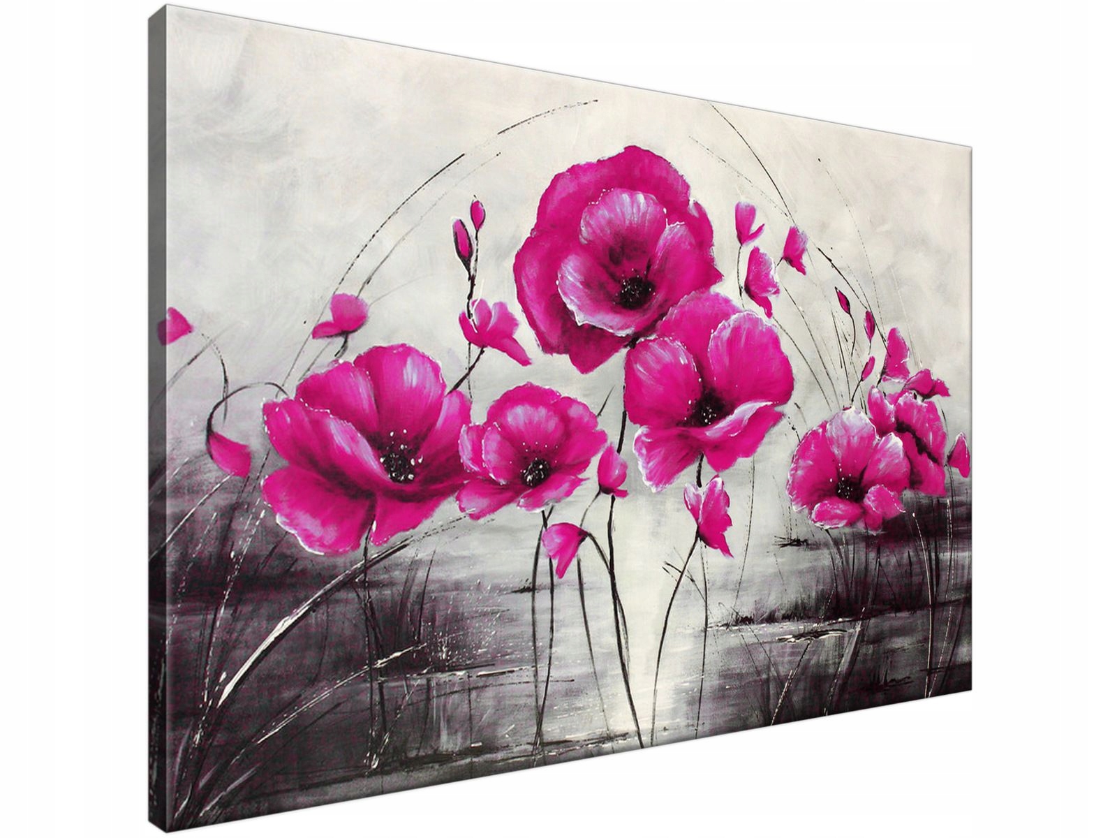 

Obraz drukowany Różowe Maki 90x60 canvas