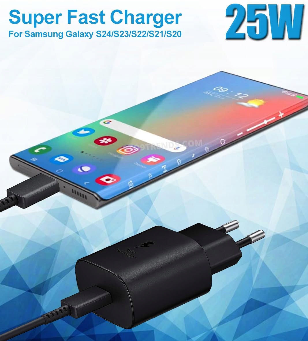 Samneer USB Typ-C 25W Ładowarka z Samsung Xiaomi Huawei — miniatura 6