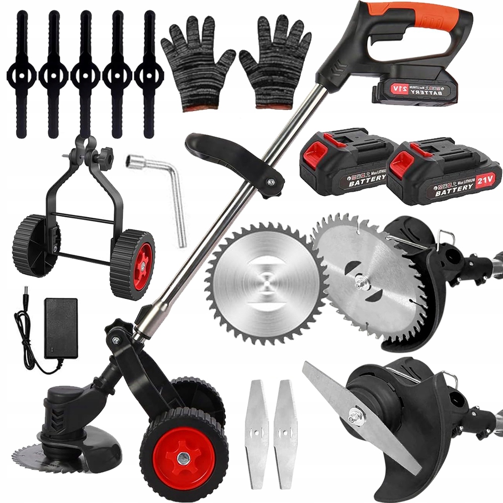 Aku Vyžínač Křovinořez Křovinořez Na Trávy Na Kolech 2xAKU Set