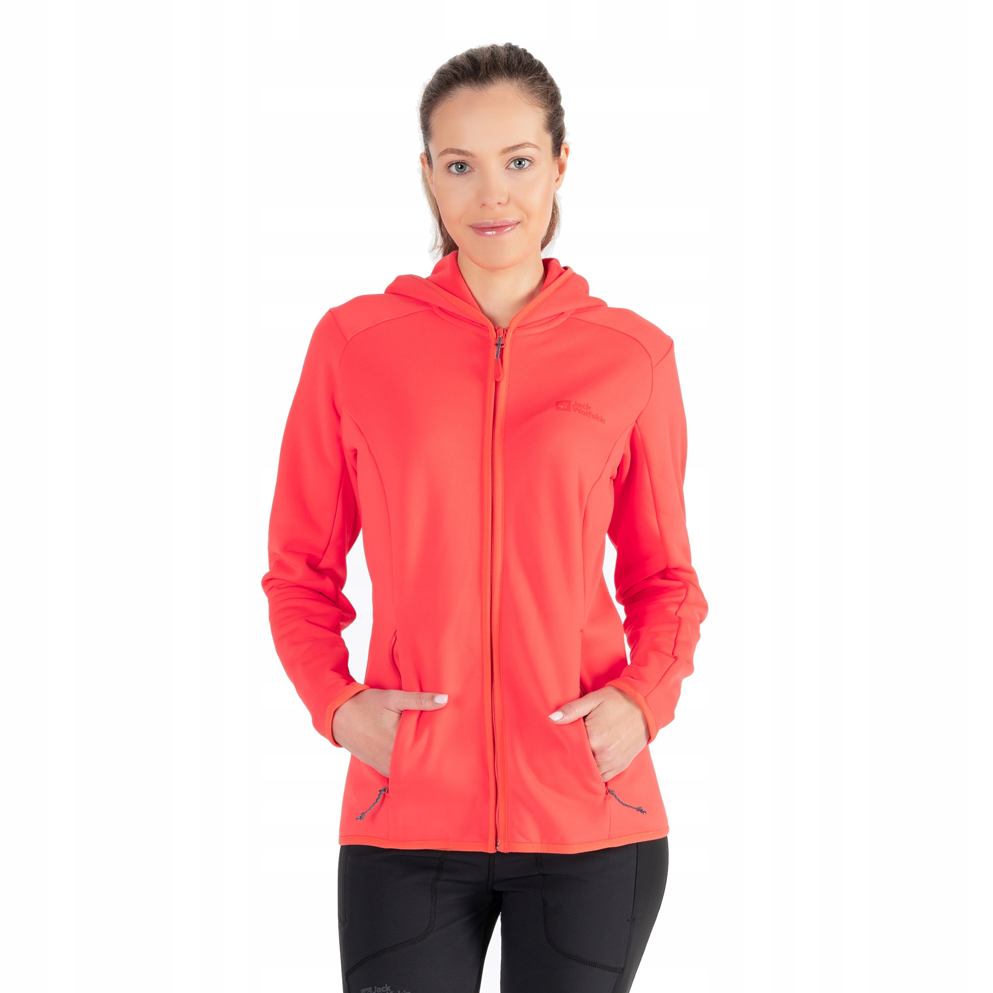 Bluza polarowa damska Jack Wolfskin Baiselberg pomarańczowa Xs