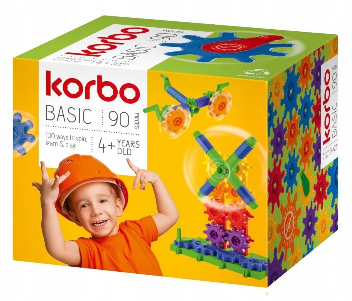 

Klocki Korbo Basic 90 elementów Pomyśl Zbuduj