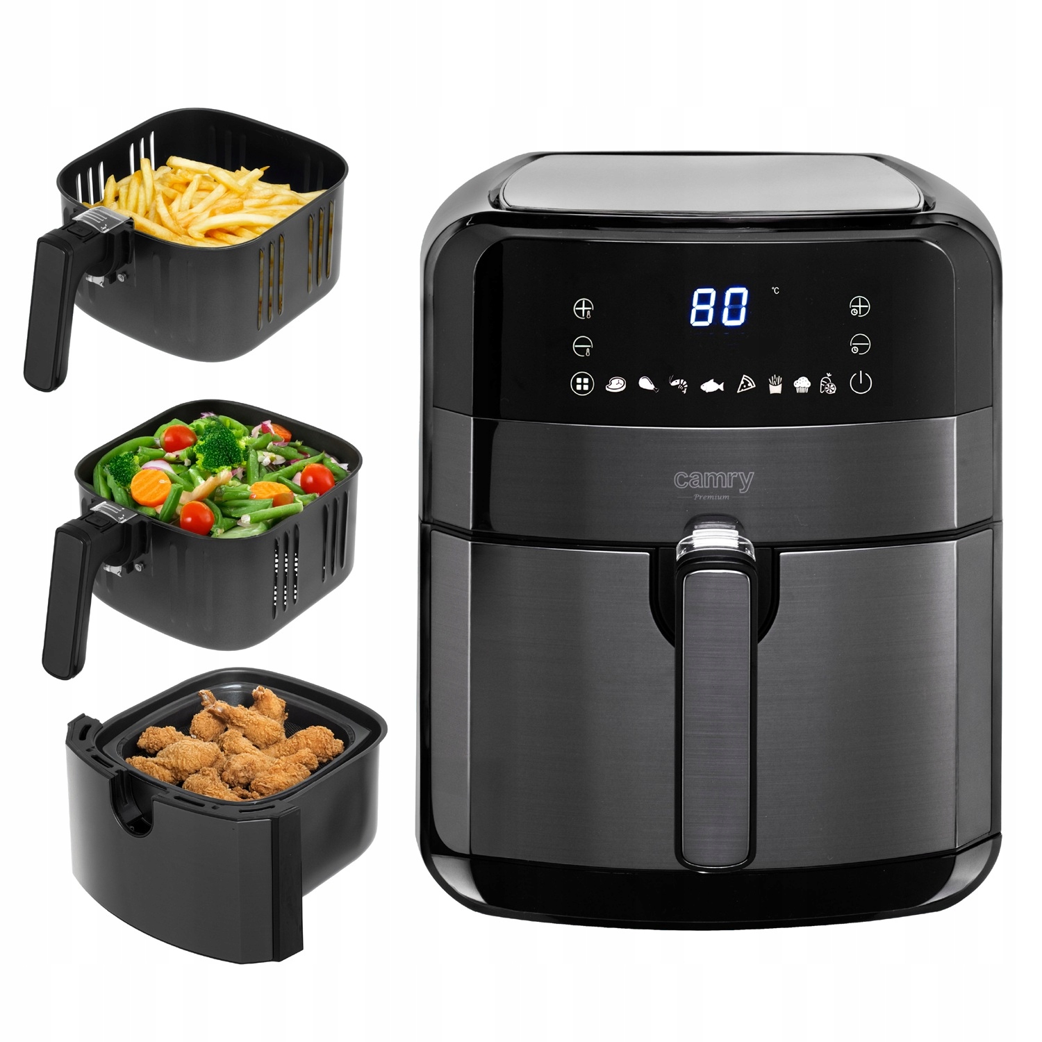 Air Fryer Beztuková Fritéza Trouba 5 L 9 Programů 2500 W